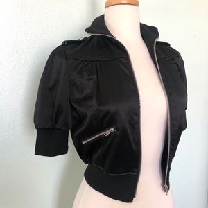 F21 Black Cropped Jacket